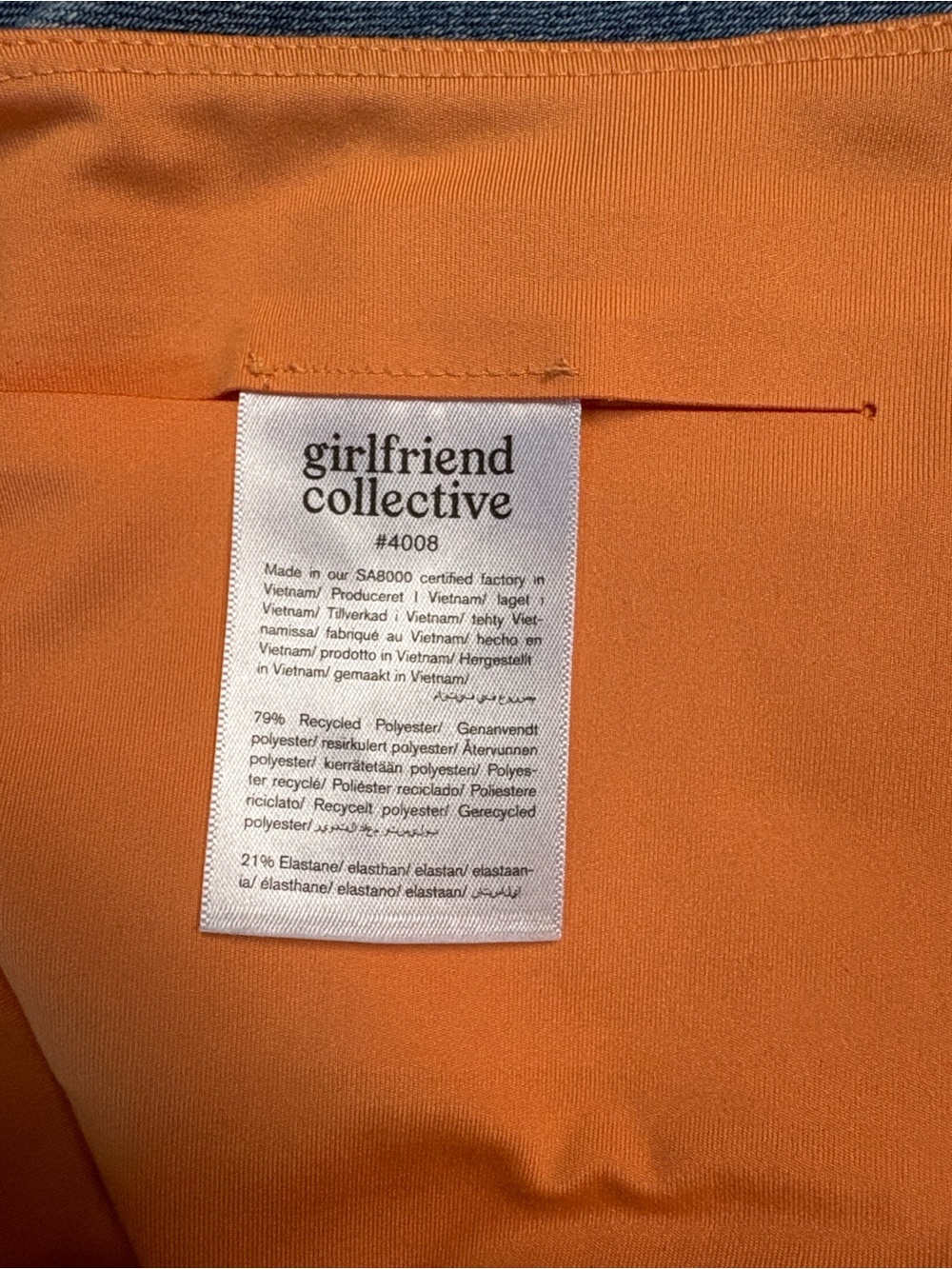 BNWOT Girlfriend Collective High Rise Compression Leggings size XL - Picture 4 of 4